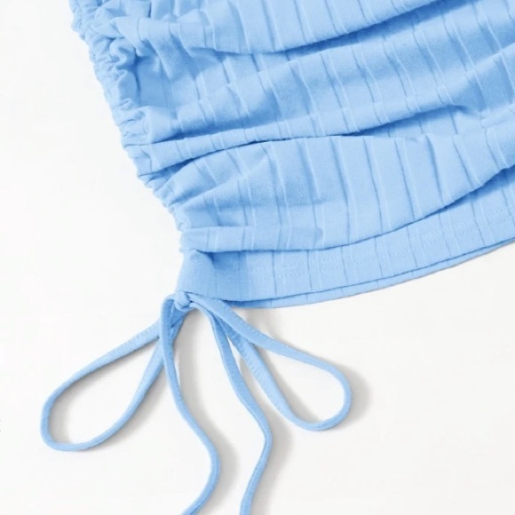 DRAWSTRING RUCHED SIDE BODYCON DRESS - Picture 5 of 7